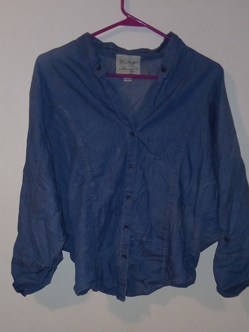 Vintage Havana Blue Button-Front Jean Jacket
